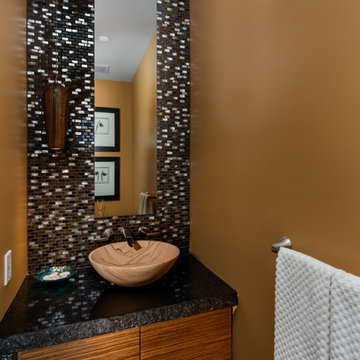 Bathroom: Tile Work and Wooden Details