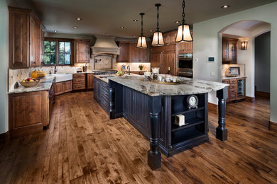 Mountain style kitchen photo in Denver