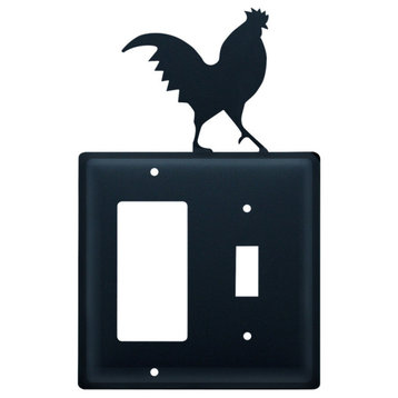 Single GFI and Switch Cover, Rooster