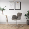 Modrest Altair Modern Fabric Dining Chair, Gray