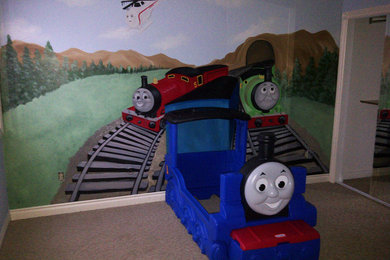 Thomas the Train Mural,Kid's room,Michigan