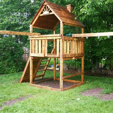 Playset pressure washing