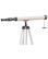 Floor Standing Harbor Master Telescope, Oil-Rubbed Bronze/White Leather, 60"