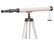 Floor Standing Harbor Master Telescope, Oil-Rubbed Bronze/White Leather, 60"