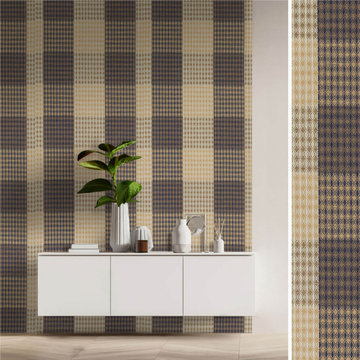 Defining space with delicated wallpaper_Vintage Navy