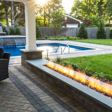 Long Island Patio with Fire Feature