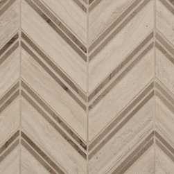 Chevron Silver Polished Mesh - Tile