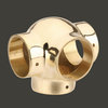 Tubing Connectors Polished Brass Ball Side Outlet Fit 1.5"