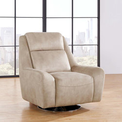 Cream Contemporary Sofa, Loveseat & Chair - Living Room Furniture Sets
