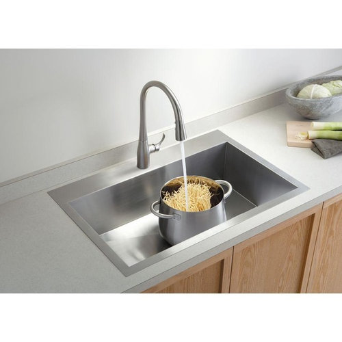 contemporary dropin sink with quartz