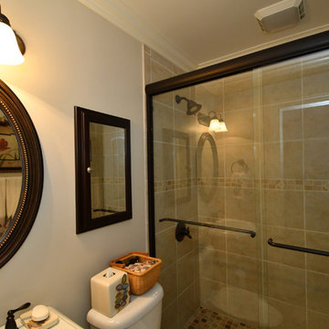 Fiberglass Shower becomes New Tile & Glass Shower