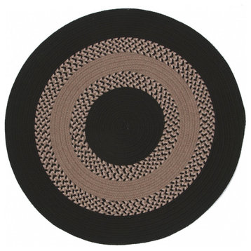 Colonial Mills Rug Corsair Banded Round Black Round, 11x11'