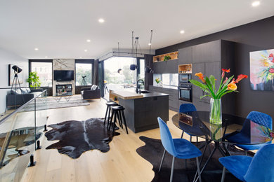 Photo of a modern home design in Wollongong.