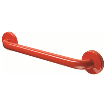 32 Inch Grab Bar With Safety Grip, Wall Mount Coated Grab Bar, Red