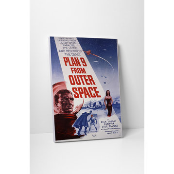 Sci Fi Movies "Plan 9 from Outer Space" Gallery Wrapped Canvas Wall Art