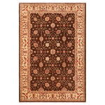 Bareens Designer Rugs - Classic Ziegler Stephine Brown Beige Hand-Knotted Wool Rug - 6'1'' x 8'10'' - Enhance the ambiance of your home with this magnificent Persian-influenced Turkish hand-knotted rug made by skilled artisans capable of creating the most exceptional vegetable dyes and hand-spun wool. This exquisite handmade rug is a one-of-a-kind Peshawar Kafkaz, otherwise identified as Chobi, Chobi Peshawar, Oushak, or Ziegler rug. These handmade rugs are crafted in Pakistan utilizing superior-quality wool imported from Australia, New Zealand, and Korea in two types of weaves: the Persian weave and the Mori weave. This rug is meticulously crafted by hand using the finest natural vegetable dyes extracted from local plants. The artisans use a blend of hand-spun local and fine merino wool, resulting in a rug with a compelling texture, higher lanolin content, and longer staple. The artisans occasionally incorporate natural or artificial silk into the pile to enhance specific motifs. The finished product is an awe-inspiring execution of flawless design and an understated palette that exudes elegance.