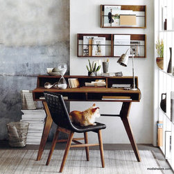 Roost Roubaix Teak Desk & Wall Racks - Display And Wall Shelves 