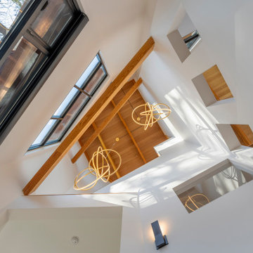 Looking up from the Office to the Upper Level