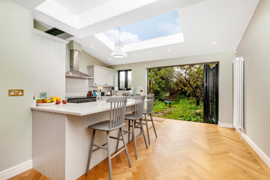 Large traditional kitchen in London.