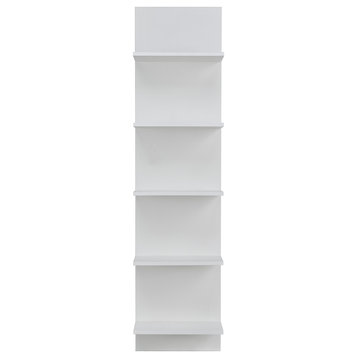 Danya B. Tiered Wide Column Wall Shelf, White