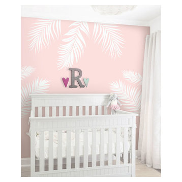 Palm Leaves Wall Decal, White