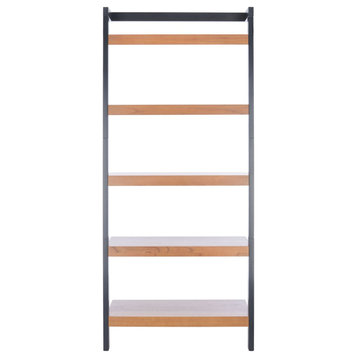 Safavieh Beauregard 5 Tier Leaning Etagere, Natural/Charcoal