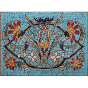 Mosaic Patterns, Turquoise Izmit, 30"x41"