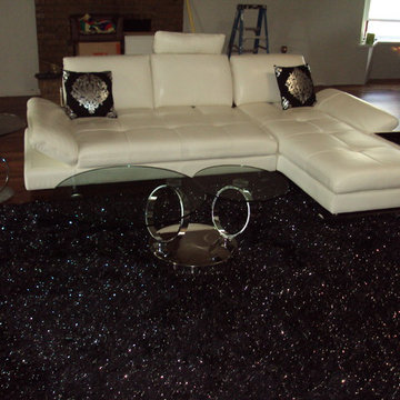 K&D Sasha Sectionals - White with Circles Tables