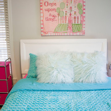 Pink/aqua tween bedroom makeover