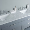 Stufurhome Rochester Bathroom Vanity, Gray, 60" Double Sink