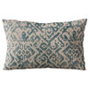 Plutus Blue Artistic Plaid Luxury Throw Pillow, 12"x20"