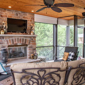 Outdoor Room Deck with Grilling and Beverage Center