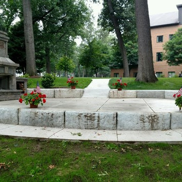 Local College Outdoor Ampitheater and Fireplace