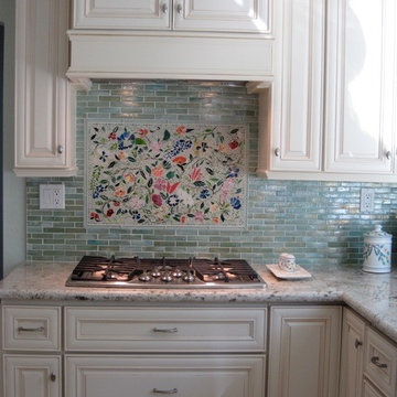 Floral Mosaic Kitchen Backsplash
