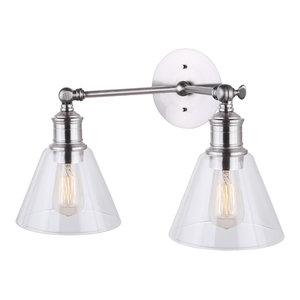 Canarm Hampton Vanity With Line Painted Glass Transitional Bathroom Vanity Lighting By Mycuisina