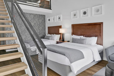 Inspiration for a transitional bedroom in Calgary.