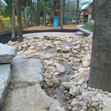 Water Feature and Patio in The Woods at Josephenum