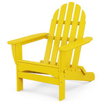 POLYWOOD - Polywood Classic Folding Adirondack Chair, Lemon - Summertime and relaxation take on a whole new meaning when you kick back in the comfortably contoured seat of the POLYWOOD Classic Folding Adirondack. This sturdy chair is constructed of solid POLYWOOD lumber that's durable enough to withstand nature's elements. Plus, it comes with the added convenience of folding flat for easy storage and transportation. While this chair is available in a variety of attractive, fade-resistant colors that give the appearance of painted wood, it requires none of the maintenance real wood does. There's no painting, staining or waterproofing involved, nor will this chair splinter, crack, chip, peel or rot. It's also resistant to stains, corrosive substances, salt spray and other environmental stresses. Here's something else you'll like about this easy, worry-free chairit's made right here in the USA and backed by a 20-year warranty.
