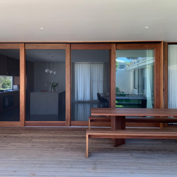 Spotted Gum Stacker Sliding Door with screens