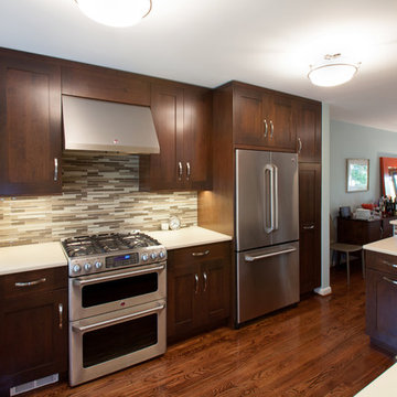 Transitional kitchen in NW Washington DC townhouse