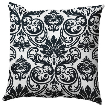 Alexys Polyester Indoor Pillow, Black, 20"x20"