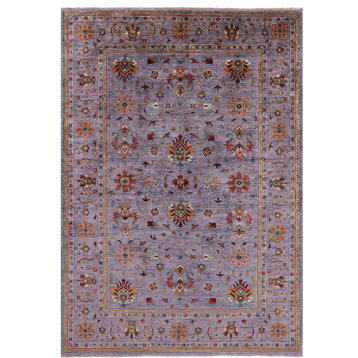 Hand Knotted Persian Tabriz Wool Rug 5' 8" X 8' 0" - Q13963