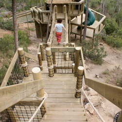 Steps & walkway leading to Rope Bridge - Children's Toys & Games