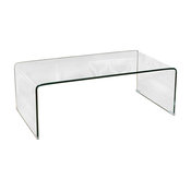 GDF Studio Classon Glass Rectangle Coffee Table