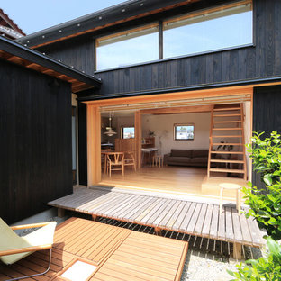 他の地域のコンテンポラリースタイルのおしゃれなデッキ (日よけなし) の写真