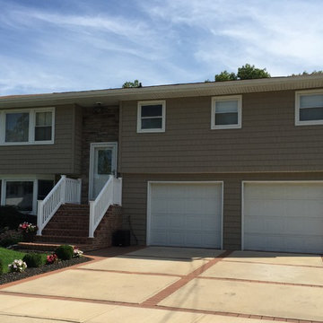 Holbrook Siding - Tuscan Clay Shakes with Plum Creek Ledgestone