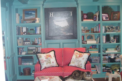 Inspiration for an eclectic home office remodel in San Diego