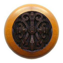 Inviting Home Inc. - Chateau Maple Wood Knob, Dark Brass - Cabinet And Drawer Knobs