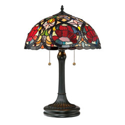 Quoizel Larissa 2-Light Table Lamp in Bronze Patina Finish - Table Lamps