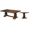 Traditional Walnut Coffee and End Table, 2-Piece Set